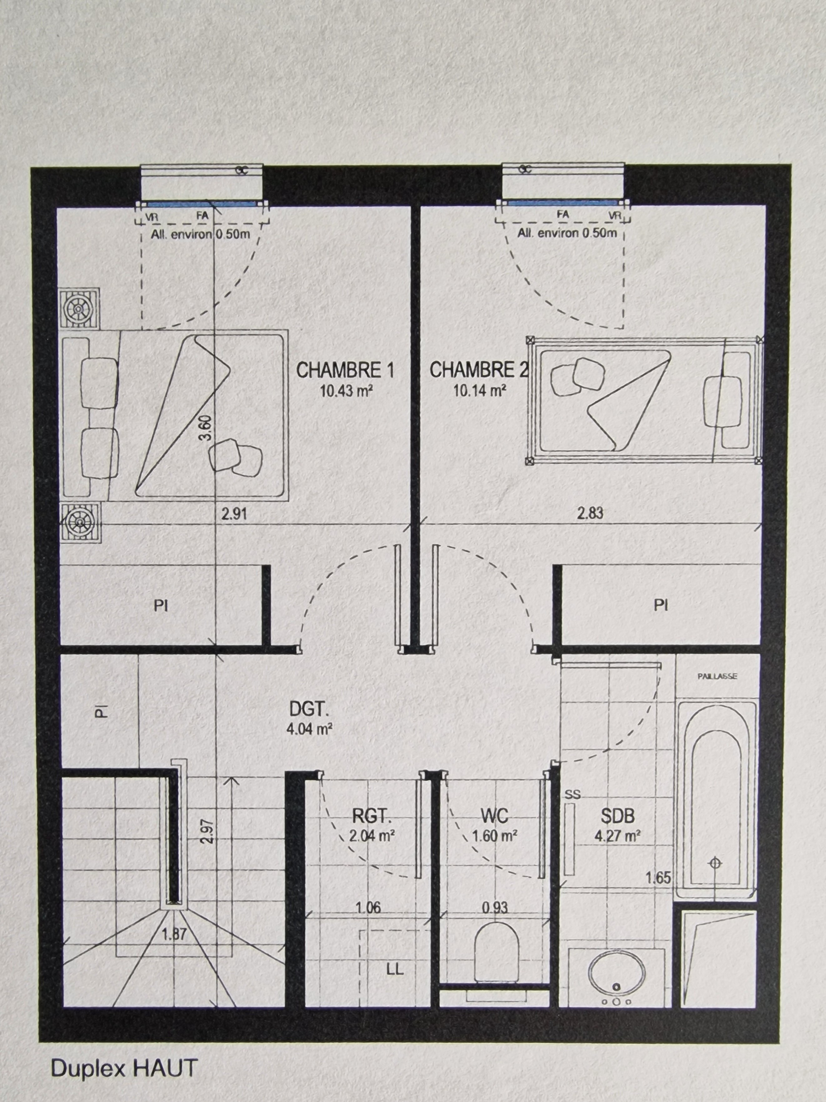 Plan de l'appartement - Étage